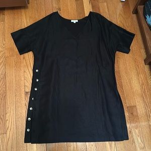 vetta linen black tunic